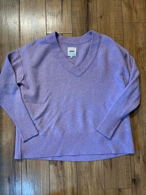 aerie Lilac V-Neck Lightweight Knit Sweater